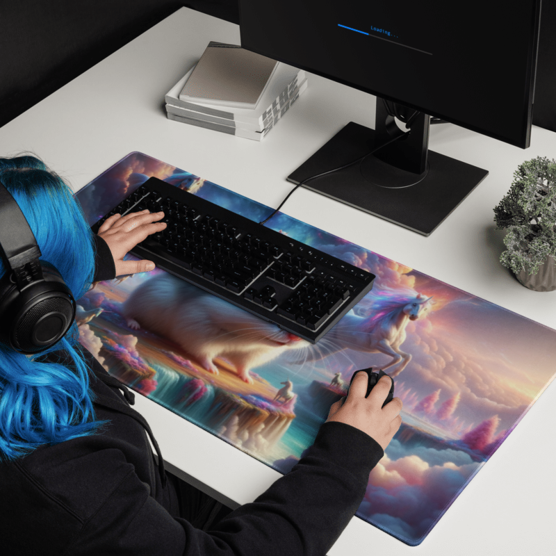 Tapis de souris gaming - Le Royaume des licornes célestes