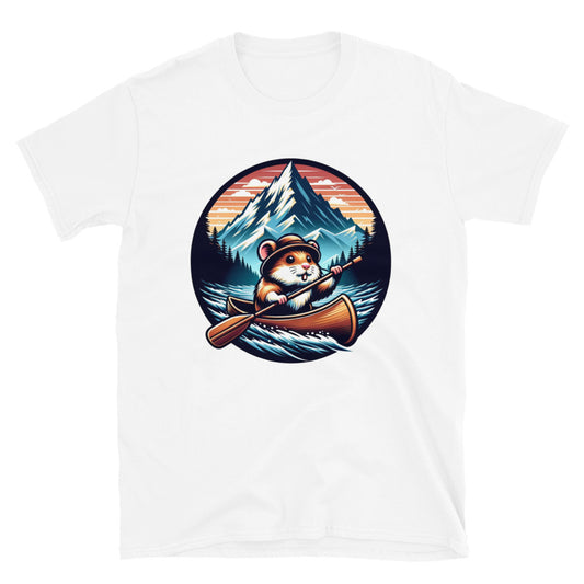 T-shirt Unisexe à Manches Courtes - Hamster Canoteur